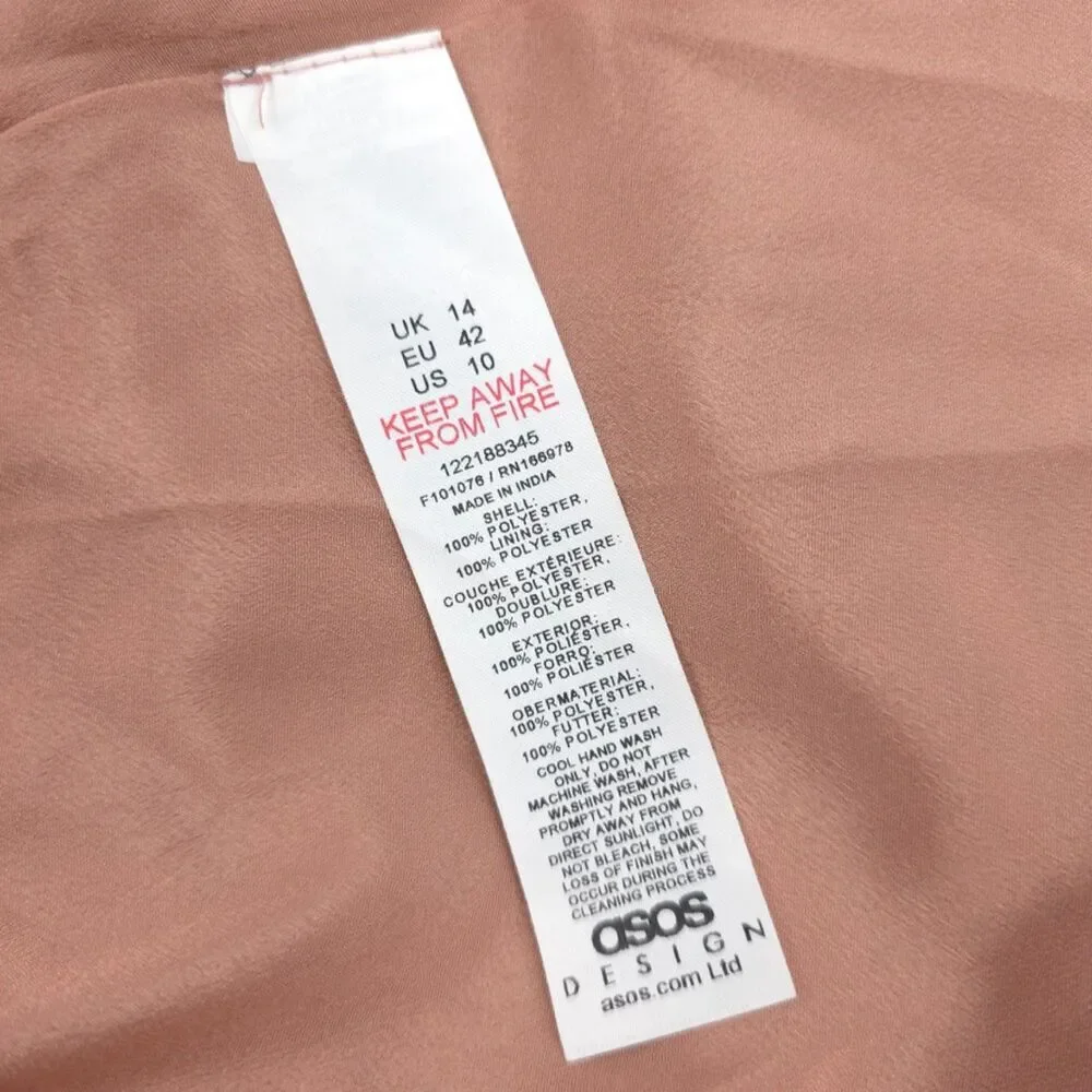 ASOS Cami Embellished Maxi Dress Bridesmaid Gown Embroidered Rose Ethereal Fairy - Picture 12 of 13